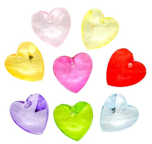 [10426] Cairel acrílico dije corazón multi x 20gr