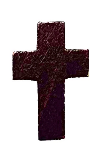 [11998] Cruz madera marron oscuro  22x14 mm x 10 un.