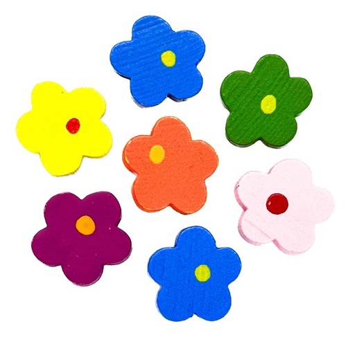 [12257] Flor de madera 15mm x 5un