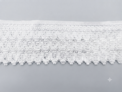 [11166] Galón broderie blanco 8cm x 1 mt