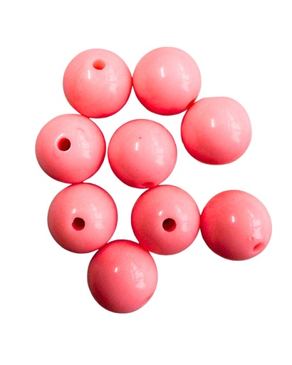 [10293] Bolita acrílico lisa 14mm salmón x 15gr