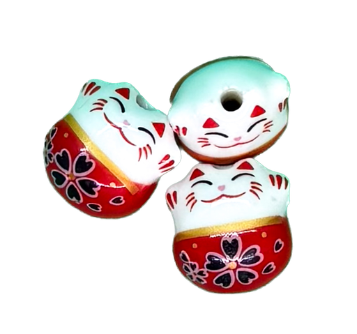 Gatitos cerámica rojo