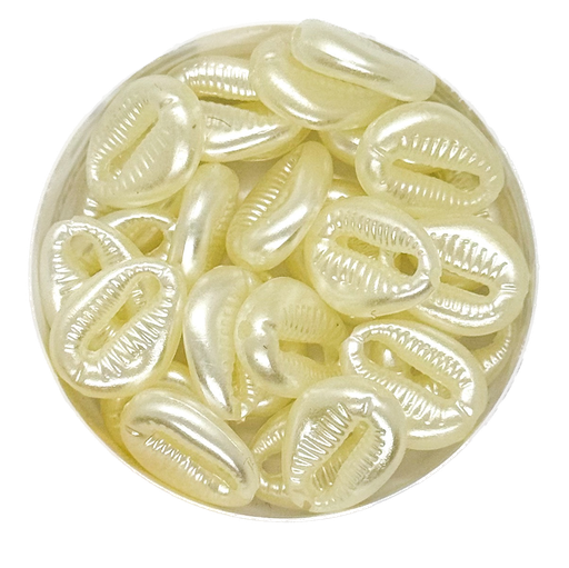[10439] Perla de río plástica caracoles/buzios x 10gr.