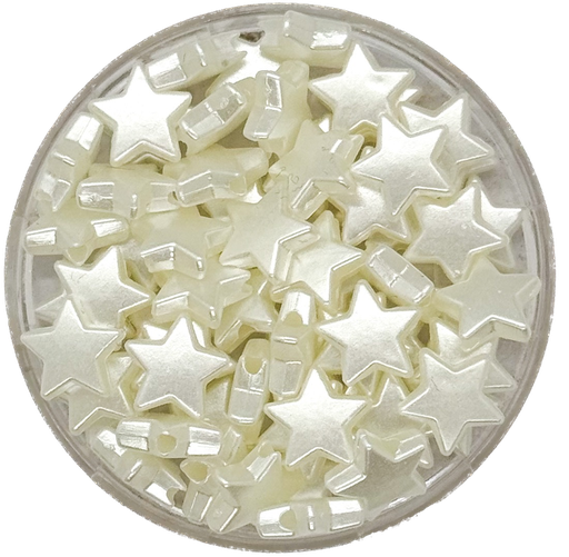 [10439] Perla de río plástica estrella 10mm x 10gr.