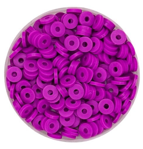 [12246] Argollita fimo 6mm a granel fucsia x 10 grs.