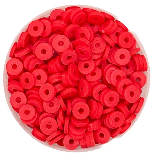 [12246] Argollita fimo 6mm a granel rojo x 10 grs.
