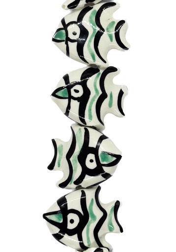 [10171] Cuenta cerámica pez blanco x 2 un. 