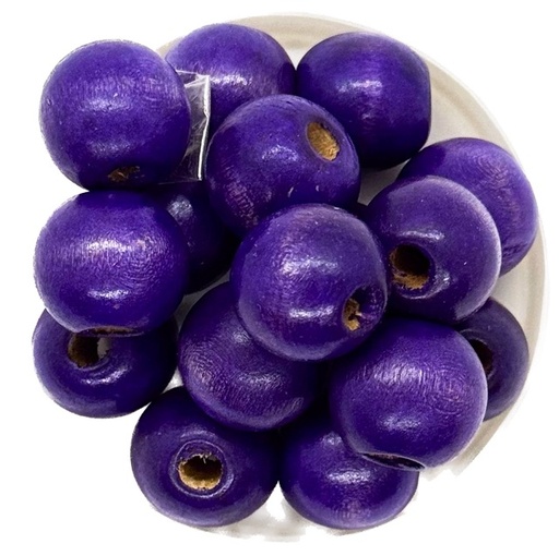 Bolita madera 15mm violeta