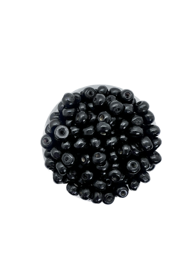 Bolita madera 6mm negra