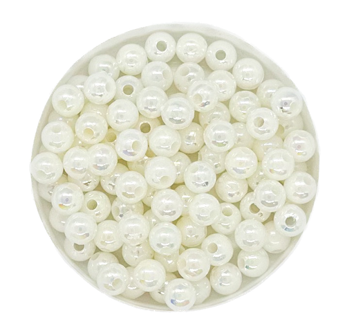 [10267] Perla plástica nacarada AB 6mm blanca x 10gr