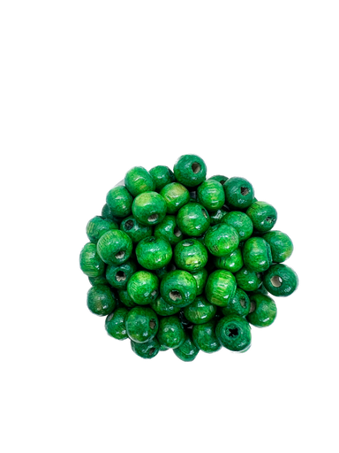 Bolita madera 8mm verde oscuro