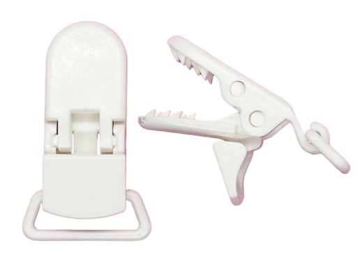 [12301] Portachupete acrílico blanco pase 25mm x 1 un.