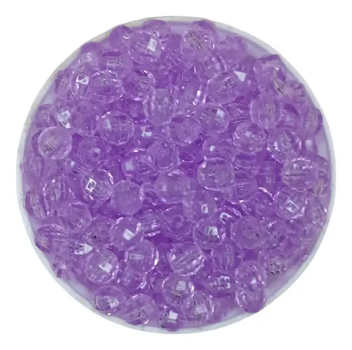 [10297] Bolita acrílica facetada lila 6mm x 10g