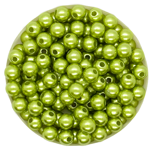 [11263] Perla plást. perlada verde manzana 6mm x 10g