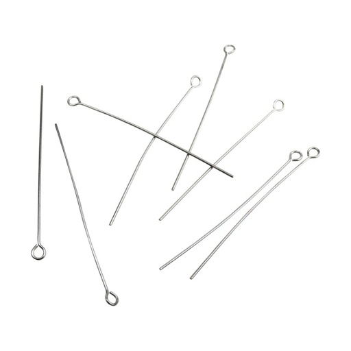 [10020] Alfiler con rulo plateado 5 cm x 15gr