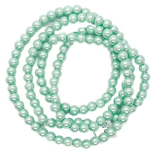 [11255] Perla vidrio perlada 6mm celeste bebé