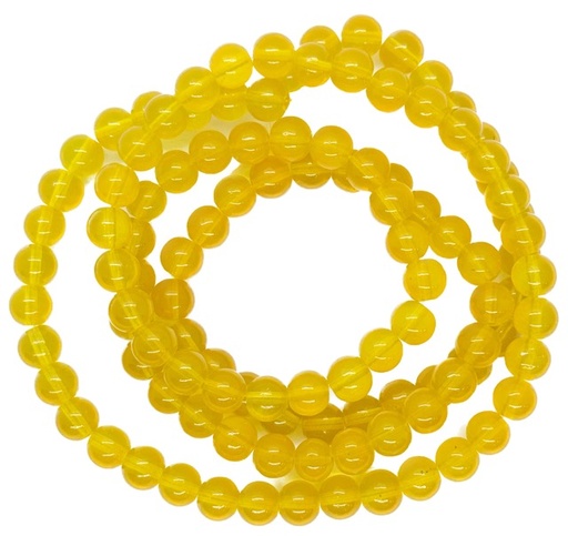 [11256] Perla vidrio opalina 8 mm amarillo