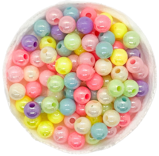 [11014] Plástico infantil pastel brillo bolita 6mm x 10 gr.