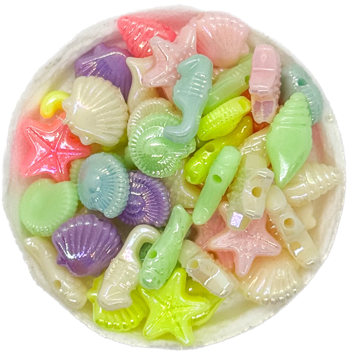[11014] Plástico infantil pastel brillo surtido mar #1 x 10 gr. 