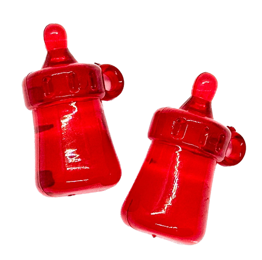 [10665] Dije acrílico biberón rojo x 2 un.
