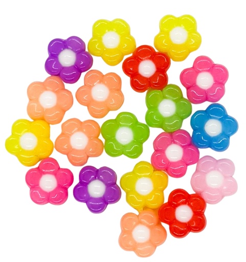 [11546] Acrílico translúcido bicolor flor 12mm x 10 grs