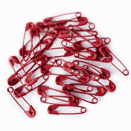 [11405] Alfiler de gancho rojo 30mm x 10 un