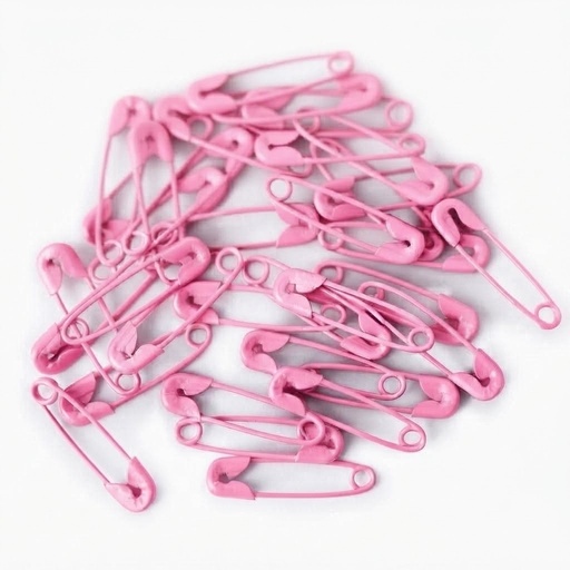 [11405] Alfiler de gancho rosa 30mm x 10 un