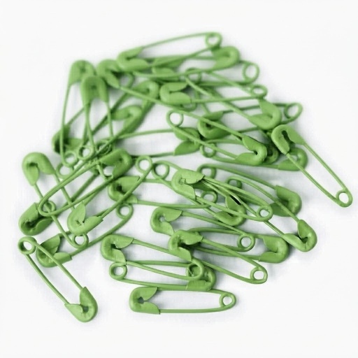 [11405] Alfiler de gancho verde manzana 30mm x 10 un
