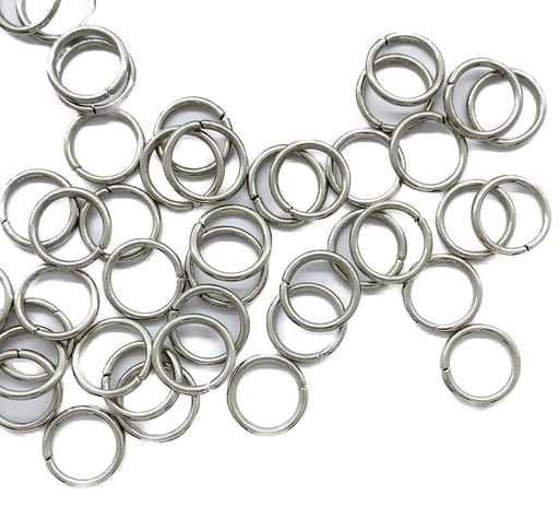Argollas de unión níquel 8mm x 0,8mm 