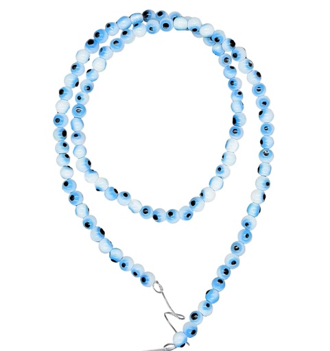 Ojos turcos vidrio bolita 4mm blanco 