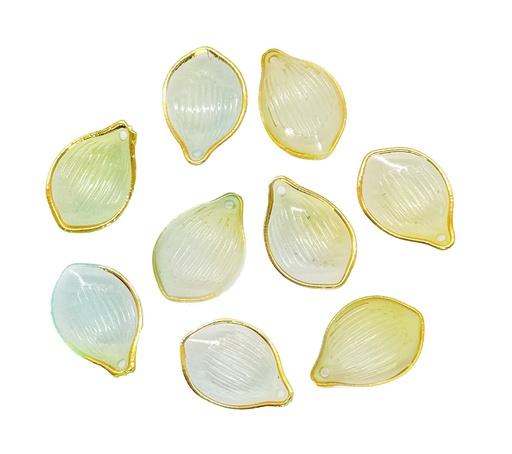 [11346] Caracoles ostras transparente verde x 10gr