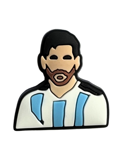 [10435] Aplique silicona Messi Arg. p/cordón x 2 un. #4