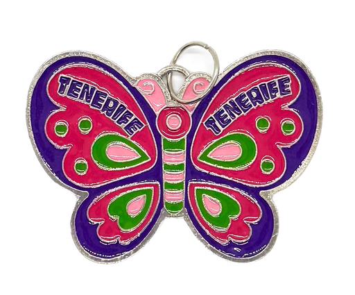 [E41800] Dije esmaltado niquel mariposa grande x 1un.