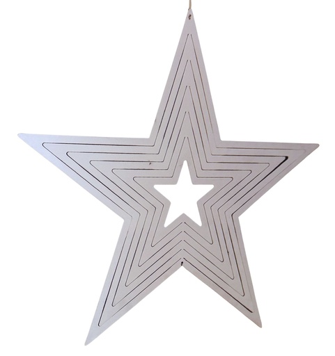 [12225] Mandala viento acero inoxidable estrella 22cm