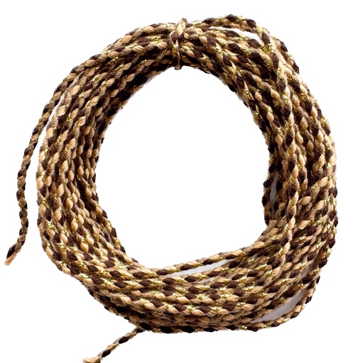 [11433] Cordón trenzado algodón c/lurex #001 x 5mt.