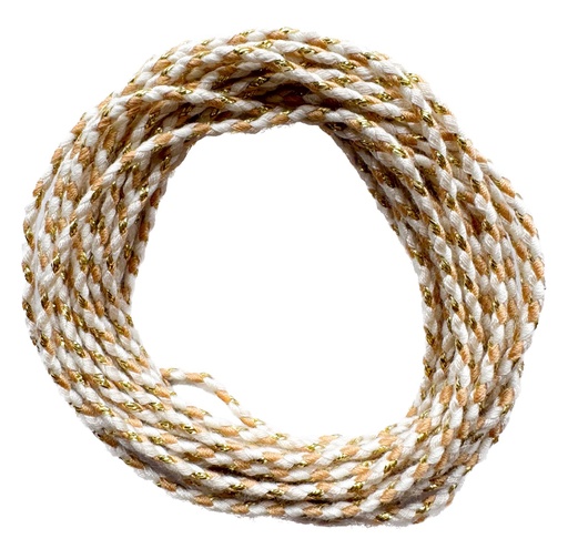 [11433] Cordón trenzado algodón c/lurex #005 x 5mt.   