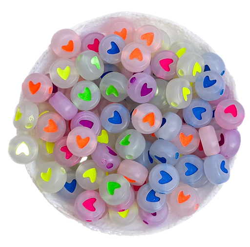 [11639] Corazón plano 7mm luminoso flúor x 10 gr.