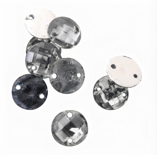 [11564] Gema p/coser redonda 20mm gris humo x 25U 