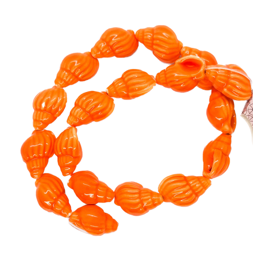 [10179] Caracol Cerámica 12x18mm naranja x 20 un. 