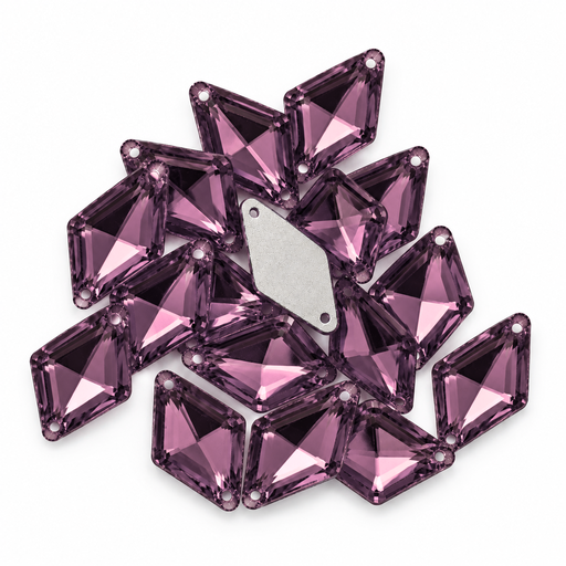 [10882] Gema acrílica rombo 14x24mm rosa x 25 un. 