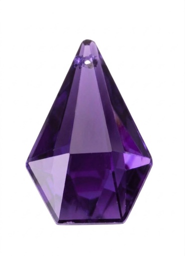 [10923] Gema acrílica gota hexagonal 28x20mm violeta x 20 un.