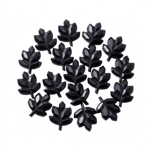 [10921] Gema acrílica hoja Mod3 18x23mm negro x 20 un.   