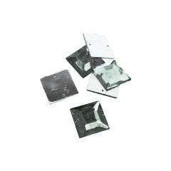 [10886] Gema acrílica cuadrada 16x16mm negro x 30un.     