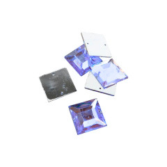 [10886] Gema acrílica cuadrada 16x16mm lila x 30un.       