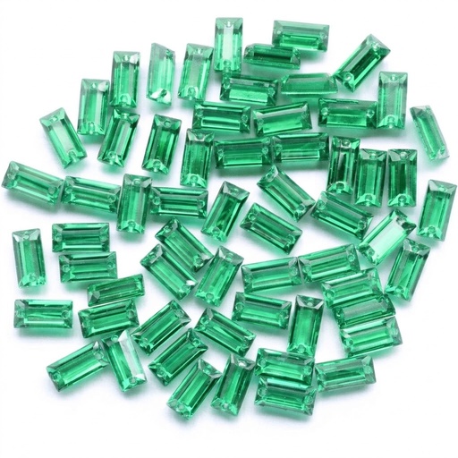 [10881] Gema acrílica rectangular 7x21mm verde claro x 50 un.    