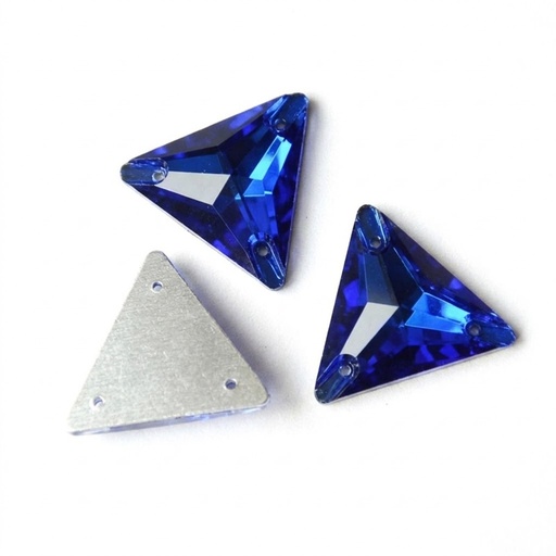[10889] Gema acrílica triangular 24x24mm azúl x 20 un.     