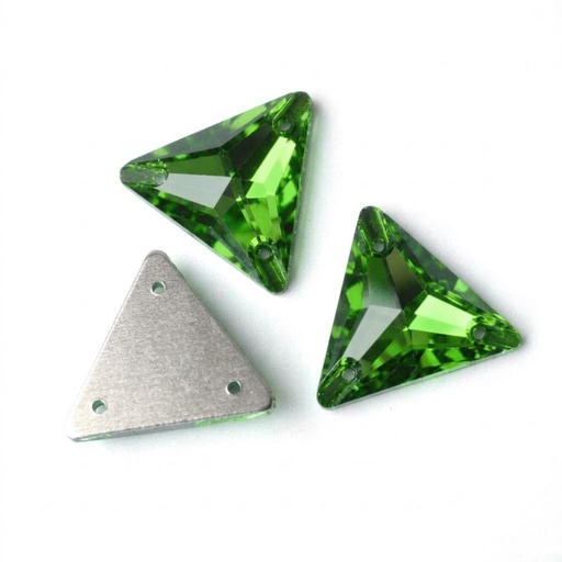 [10889] Gema acrílica triangular 24x24mm verde manzana x 20 un.     