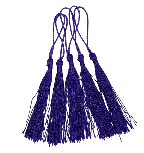 [11904] Fleco borla de seda violeta x 5un 