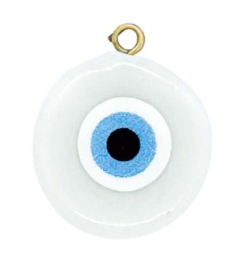 [10537] Dije Ojo turco vidrio 20mm blanco x 1un. 
