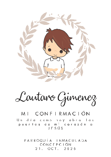 [11113] Estampita Confirmación nene 7x10cm x 10 un.  